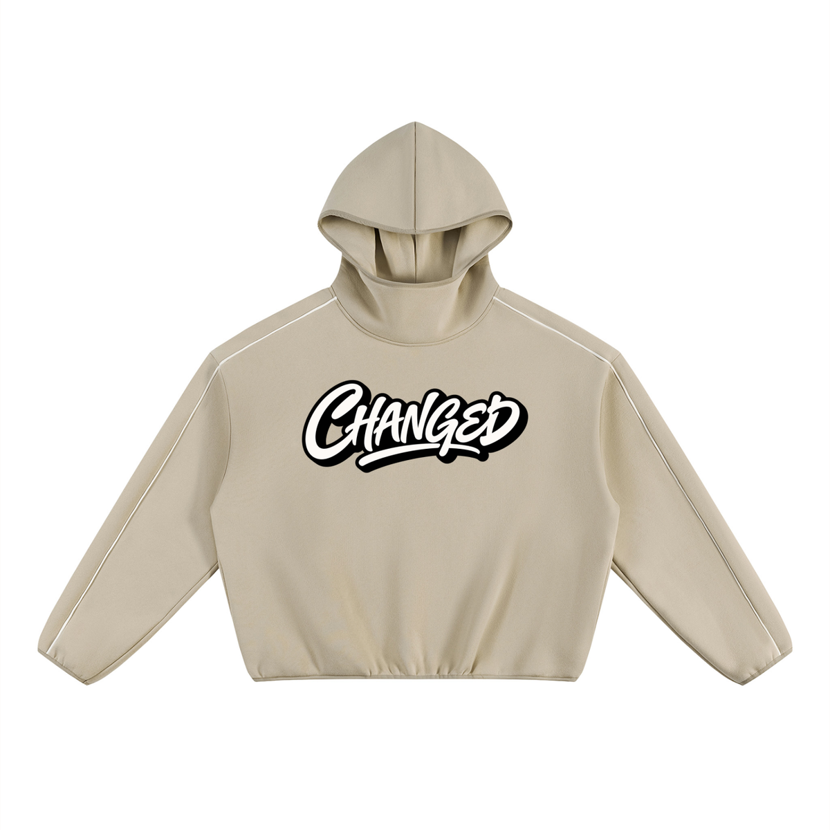 CHANGED Unisex Boxy Piping Fleece Hoodie