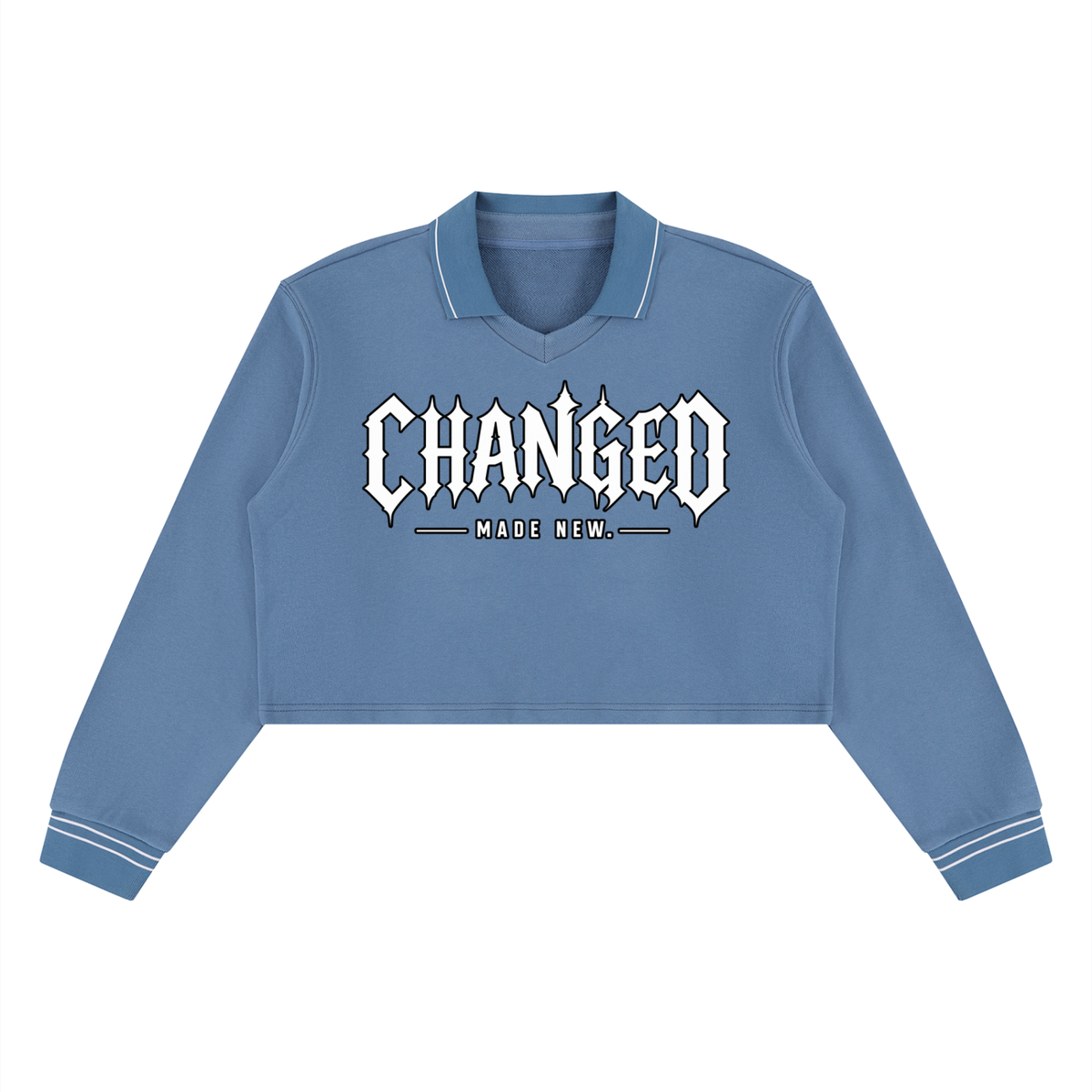 CHANGED Crop Collared Sweatshirt