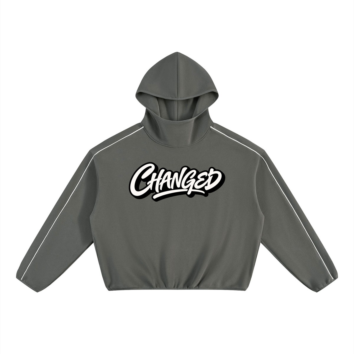 CHANGED Unisex Boxy Piping Fleece Hoodie