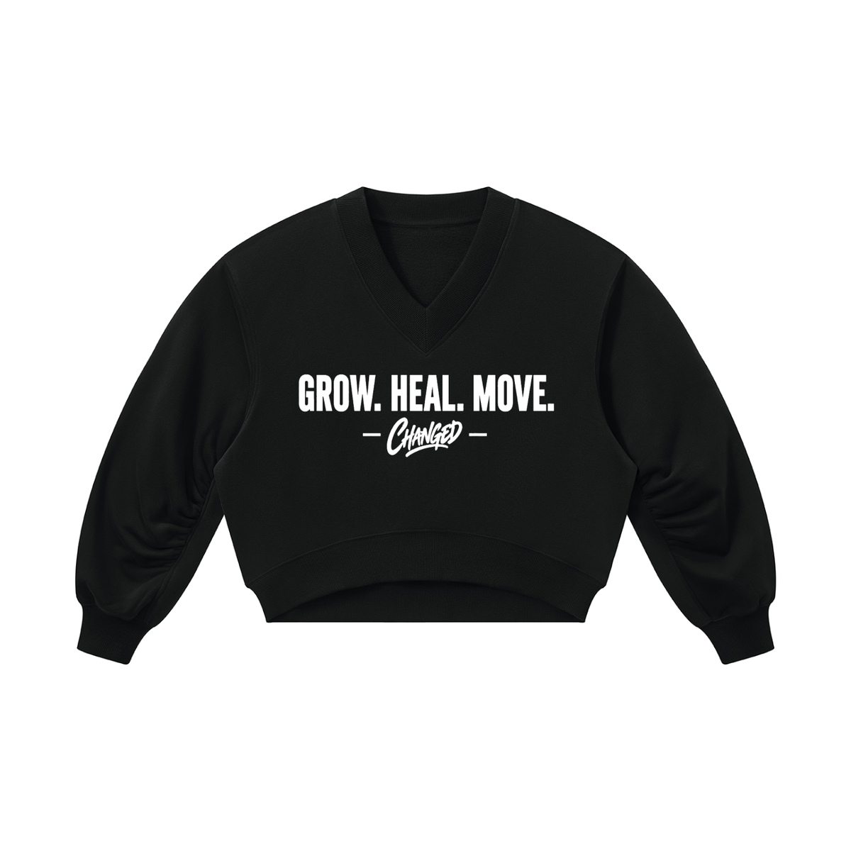 CHANGED Women’s Crop V-Neck Sweatshirt
