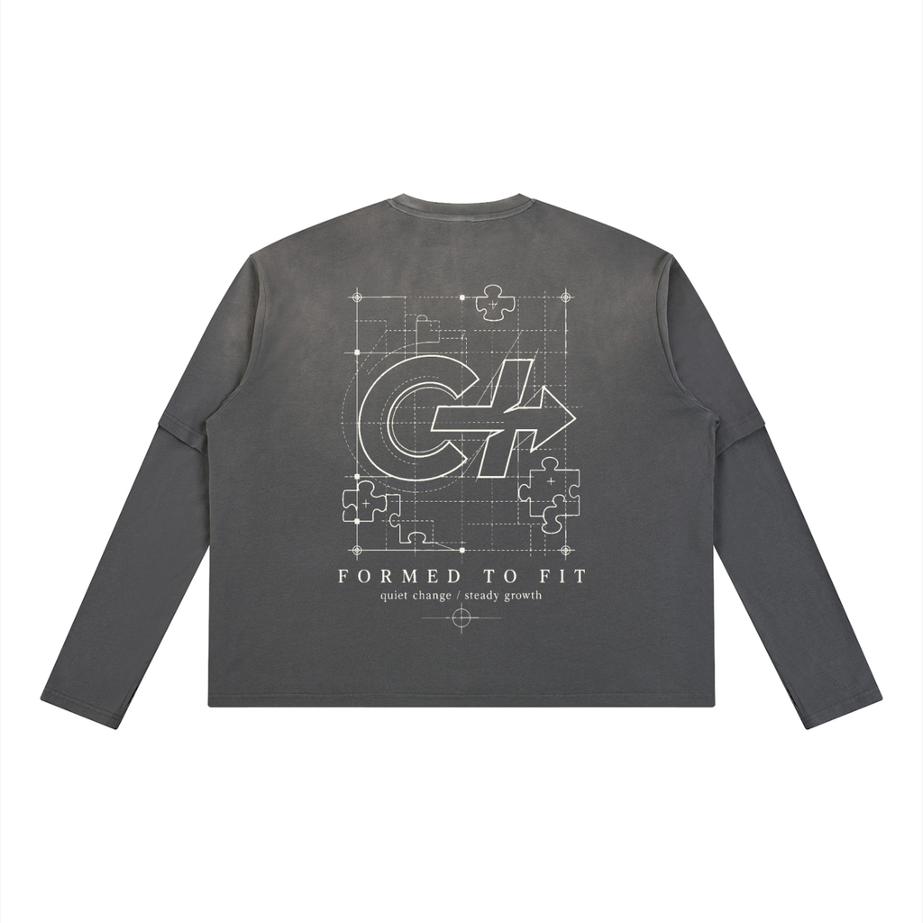 CHANGED Unisex Vintage Wash Layered T-Shirt