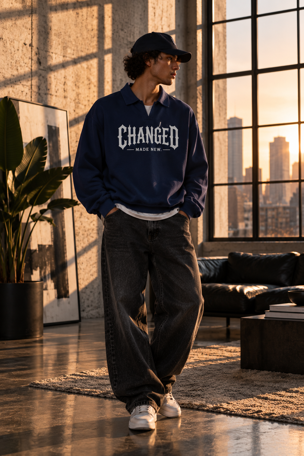 CHANGED Vintage Collared Sweatshirt