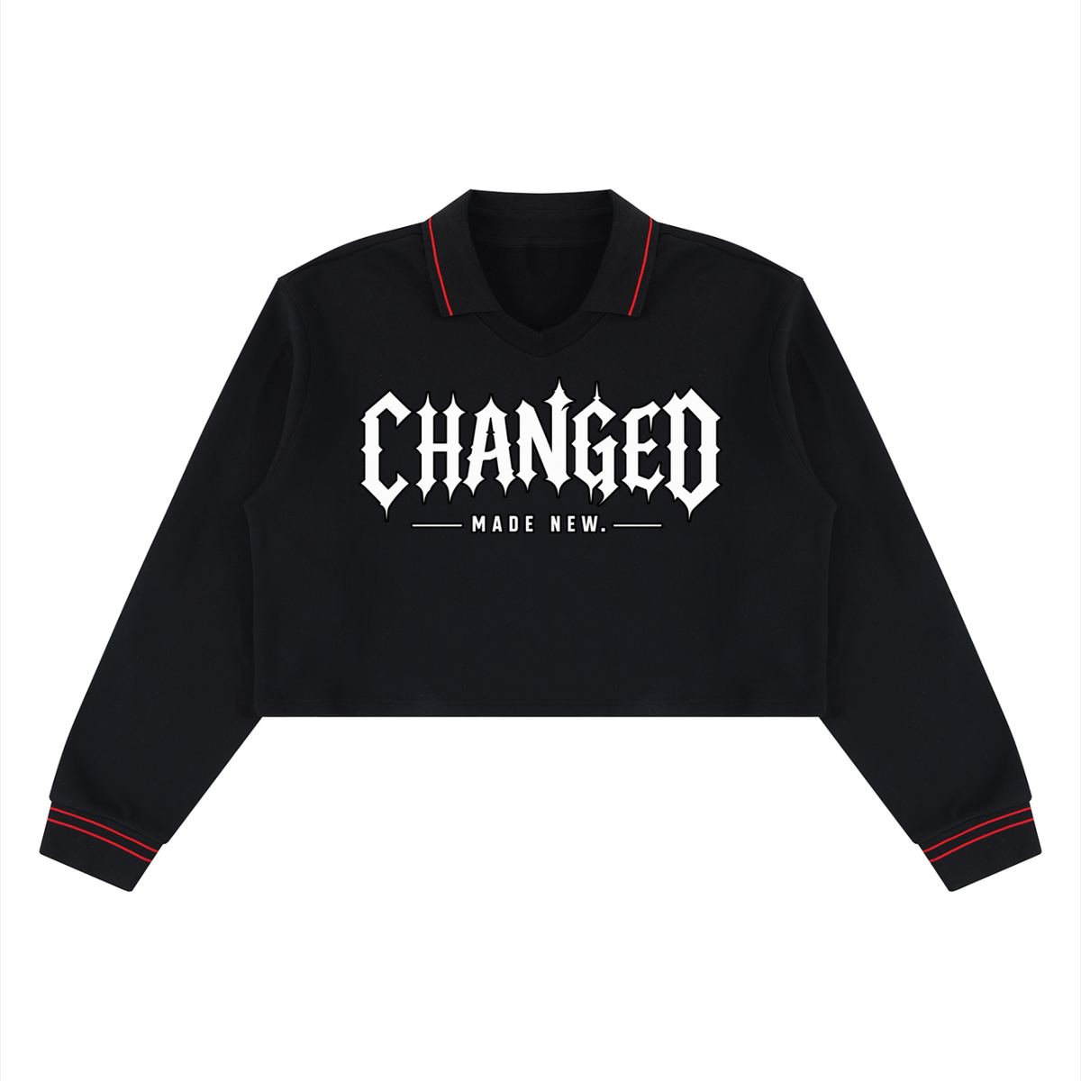 CHANGED Crop Collared Sweatshirt
