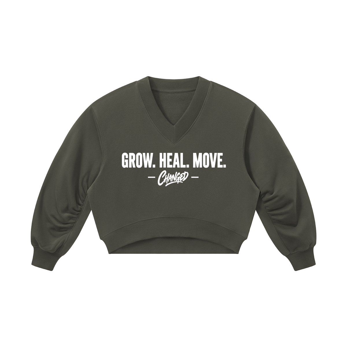 CHANGED Women’s Crop V-Neck Sweatshirt